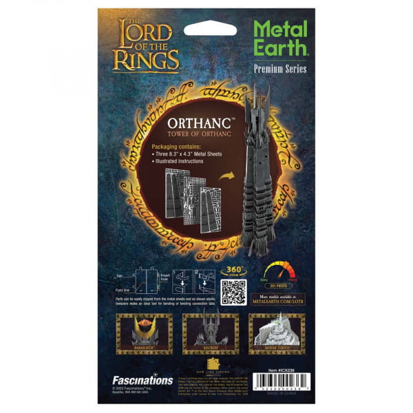 Metal Earth Premium Series Herr der Ringe Orthanc Modellbau Metall