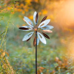 Kinetic Art Copper Flower Duett Windspiel