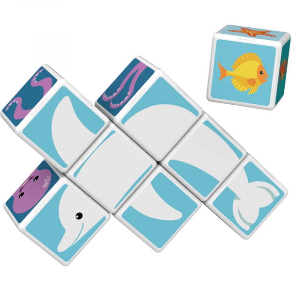 Geomag Magicube Printed Sea Animals + Cards 11 pcs Magnet Baukasten
