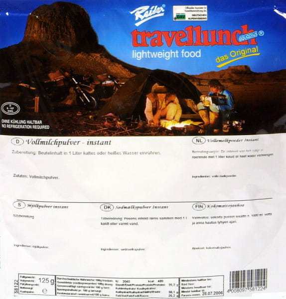 Travellunch Vollmilchpulver 125g