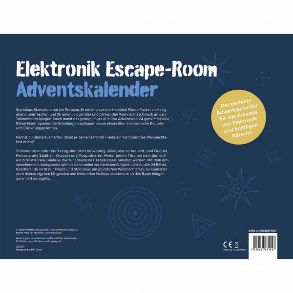 Franzis Adventskalender Elektronik-Escape Room Adventskalender