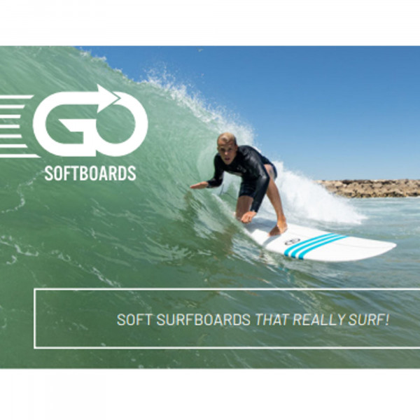 GO Softboard 8.0 Soft Top Surfboard Blau