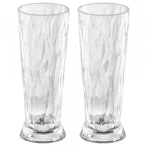 Koziol Bierglas Club No. 11, Superglas 500 Ml 2er-Set Crystal Clear