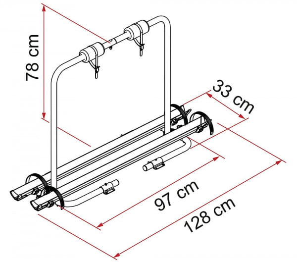 Fiamma Fahrradträger Carry Bike Caravan Xl A, Aluminium