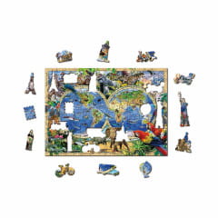 Wooden City Animal Kingdom Map Gr. M Holz Puzzle