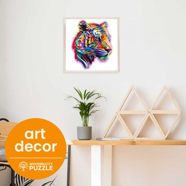 Wooden City Colorful Tiger Holzpuzzle