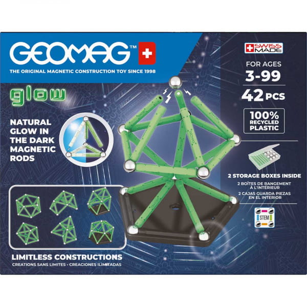 Geomag Glow Recycled 42 Magnet Baukasten
