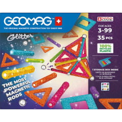 Geomag Glitter Panels Recycled 35 Magnet Baukasten