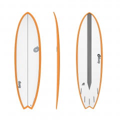 Surfboard TORQ Epoxy TET CS 6.3 Fish Carbon Orange