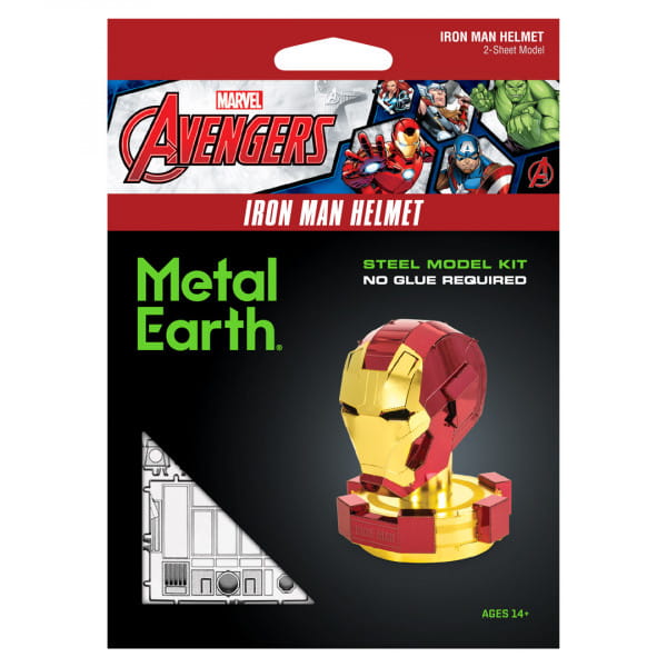 Iron Man Helmet (Rot &amp; Gold) 3D Metall Bausatz