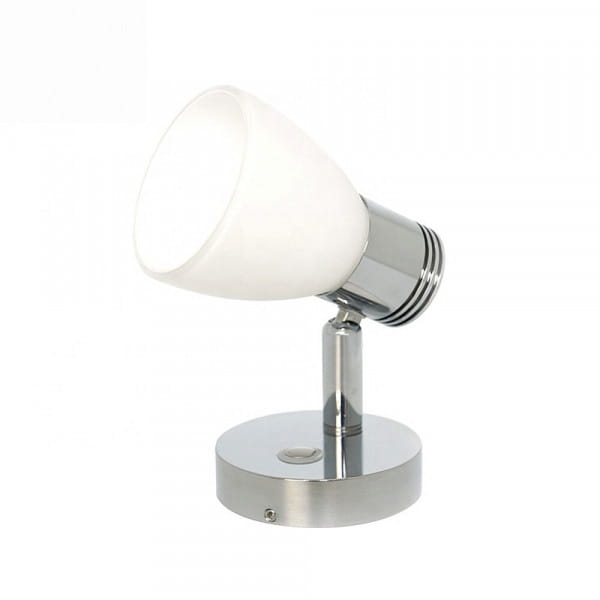 Jamara Led Led Aufbauspot Mit Glas Und Dimmschalter Silber