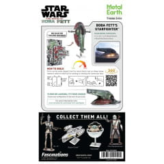 Metal Earth Premium Series STAR WARS Mandalorian Boba Fett&#039;s Starfighter Modellbau Metall