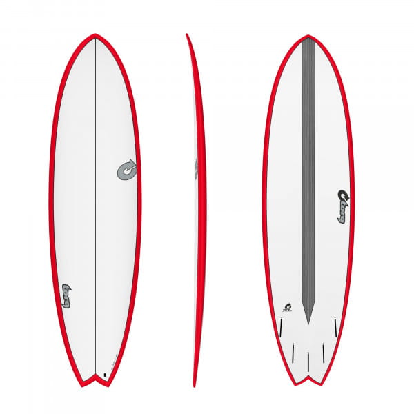 Surfboard TORQ Epoxy TET CS 7.2 Fish Carbon Red