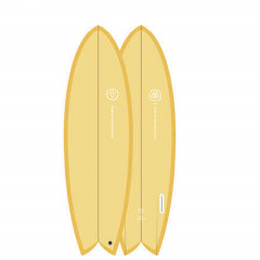 Surfboard VENON Node 5.11 Twinfin Retro Fish paste