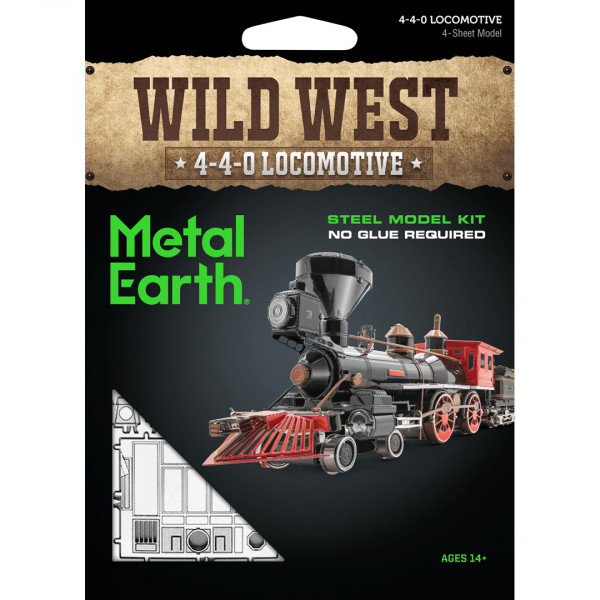 Wild West 4-4-0 Locomotive 3D Metall Bausatz