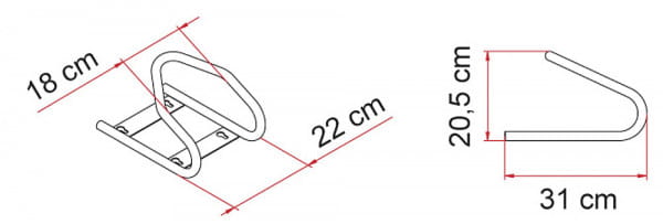 Fiamma Radhalterung Motorroller Vorne