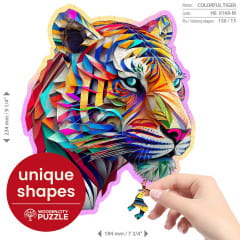 Wooden City Colorful Tiger Holzpuzzle