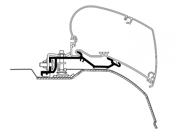 Thule Adapter Zu Omnistor Serie 6 Ducato, Jumper, Boxer Ab 2007