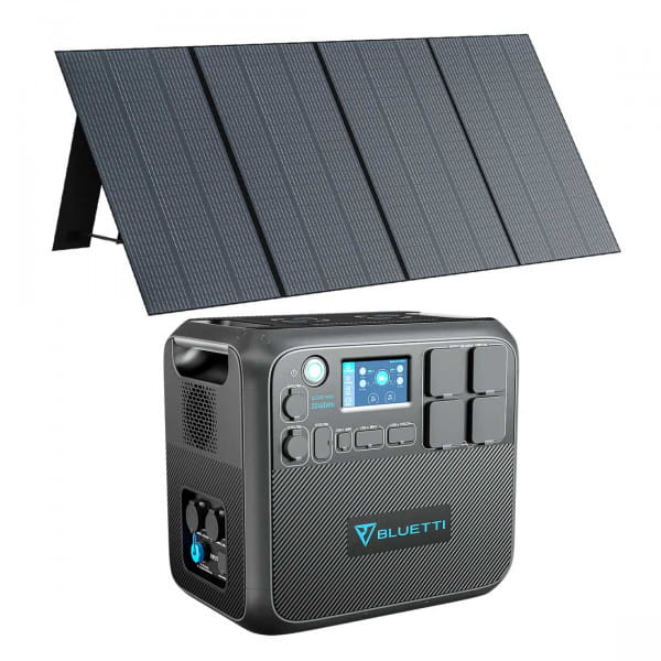 Bluetti 2 kWh Stromspeicher AC200MAX + Solarmodul Komplettsystem - LiFePO4 Power Station