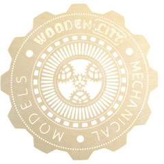 Wooden City Logo L round Modellbau Holz