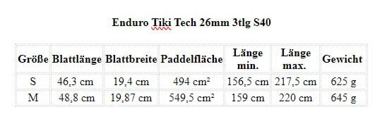 Starboard Enduro Tikhine RDS 3tlg SUP Paddel `23