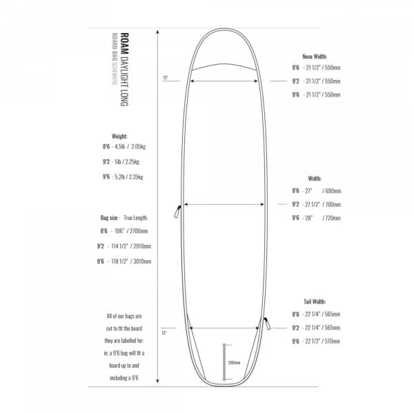 ROAM Daylight Long PLUS Surfboard Boardbag