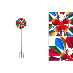 Kinetic Art Multi-colored Flower Duett Windspiel