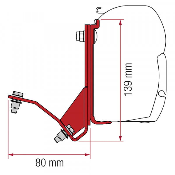 Fiamma Adapter Fiat Ducato Hymercar Zu Wandmarkise F45