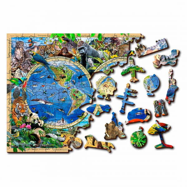 Wooden City Animal Kingdom Map Gr. M Holz Puzzle