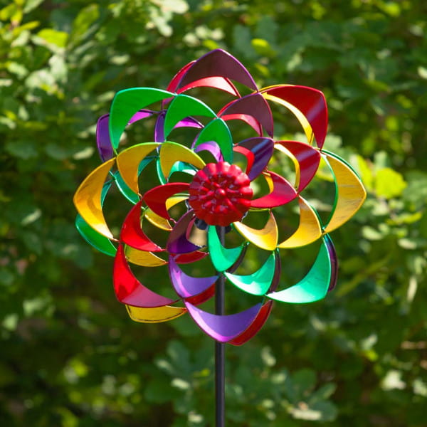 Kinetic Art Rainbow Flower Duett Windspiel