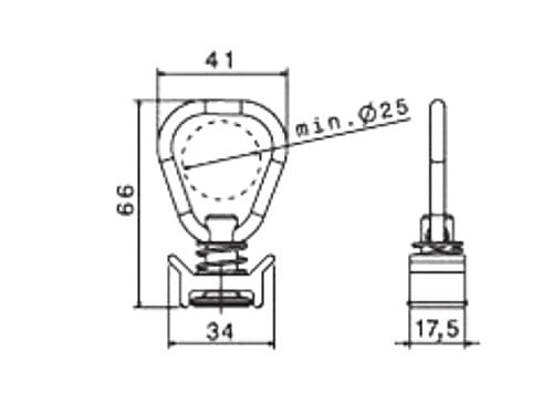 Allsafe Zurrschienen-System - Fitting Ringdurchmesser 29,5 X 5 Mm