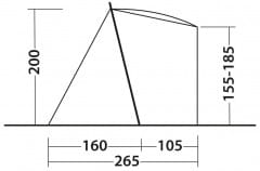 Outwell Sandcrest S Heckklappe Zelt