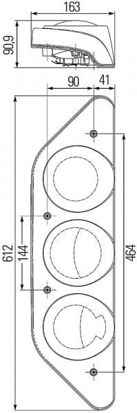 Hella Heckleuchte Caraluna Modular Klar Links