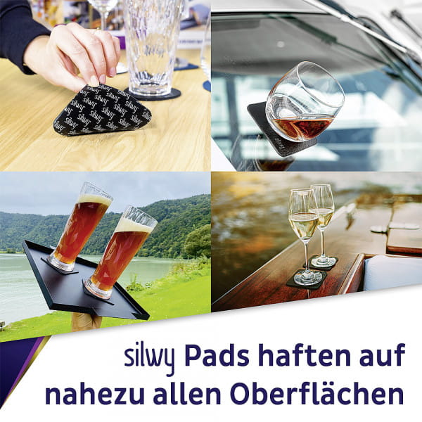Silwy Magnet-Kunststoffgläser Wein 2er-Set Hightech Transparent
