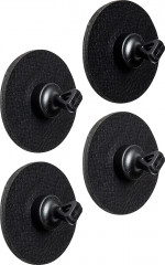 Silwy Magnet-Pins Flex Inkl. Metall-Nano-Gel-Pads Black 4er-Set