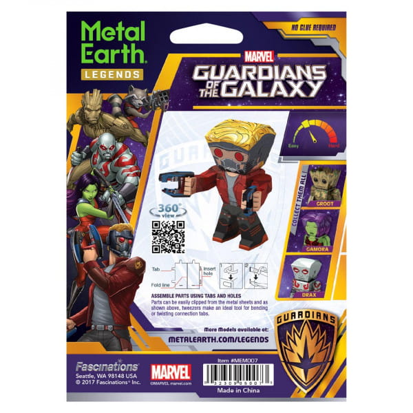 Guardians of the Galaxy Star-Lord 3D Metall Bausatz