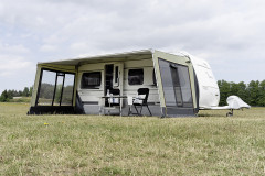 Wigo Caravanvorzelt Wigo Rolli Plus Modul, 250 Cm Tiefe, Moosgrün