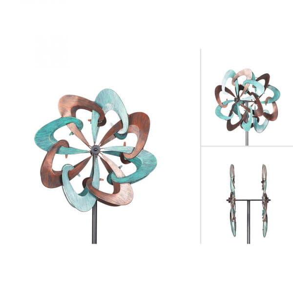 Kinetic Art Copper Swirl Duett Windspiel